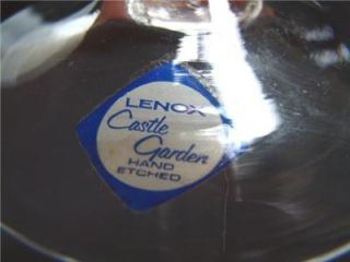 Lenox Castle Garden Water Goblets 7 Excellent