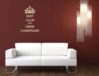  Champagne Wall Sticker Paint Wall Paper Quote Decal Interior