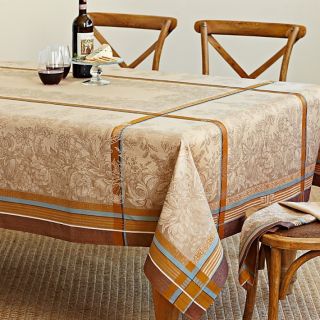 Williams Sonoma Vintage Harvest Jacquard Tablecloth 70 x 108 Neutral