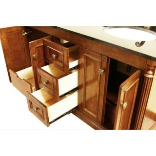Legion Furniture 60 Double Bathroom Sink Vanity in Light walnut