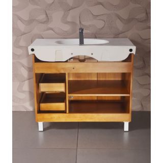 Legion Furniture 39 Single Bathroom Vanity Set in Medium Maple