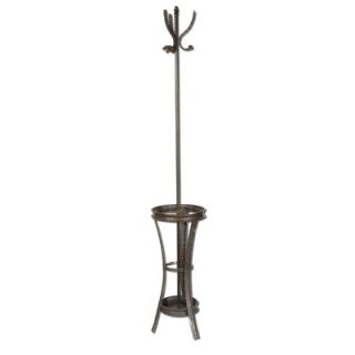 ORE Coat Rack with Umbrella Holder in Silver