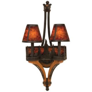 Kalco Aspen Two Light Wall Sconce in Natural Iron