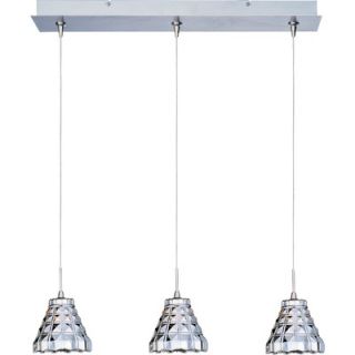 ET2 Minx Four Light RapidJack Linear Pendant with Clear Glass Shade in