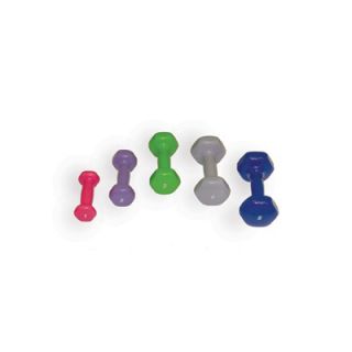 Cando Vinyl Coated Dumbbell with Wall Rack (Set of 10)   10 0564