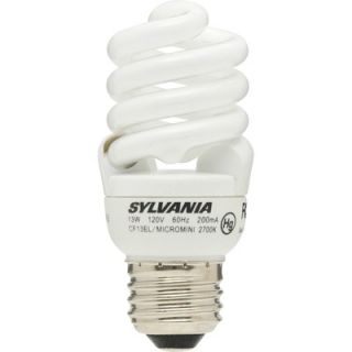 Sylvania 13 Watt Micro Mini Compact Fluorescent Bulb (2 Pack