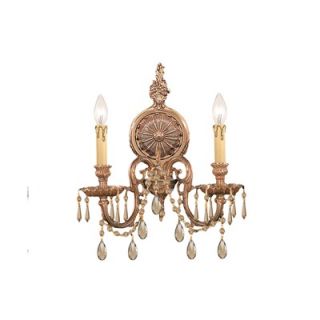 Crystorama 14 Olde World Candle Wall Sconce in Olde Brass with