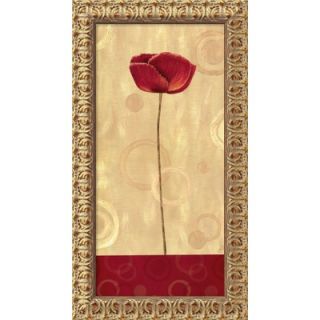  Art Poppies II by Daphne Brissonnet, Framed Canvas Art   27.5 x 15.5