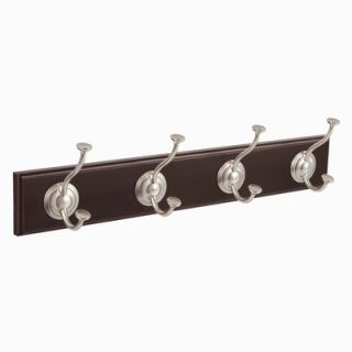 Lynk Meridian 4.6 x 18.4 Wall Mounted Hooks in Satin Nickel with