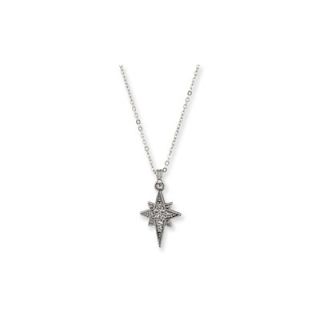 Jewelryweb Silver tone Star of Bethlehem Necklace   18 Inch
