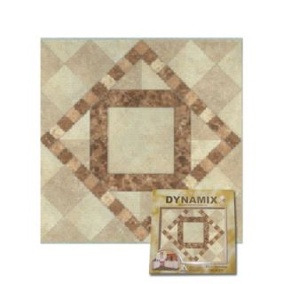  Dynamix Vinyl Beige / Brown Diamond Floor Tile (Set of 20)