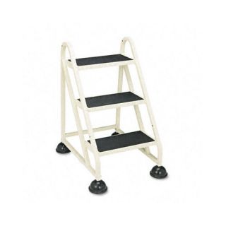   Step Three Step Aluminum Ladder, 21 3/8w x 27 1/4d x 31 3/4, Beige