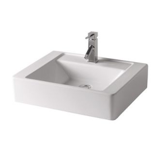 Bissonnet Universal 23.6 Casual Ceramic Bathroom Sink in White