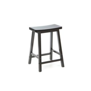 Winsome Saddle Seat 24 Counter Stool in Black