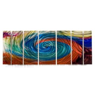  Abstract by Ash Carl Metal Wall Art in Tie Dye   23.5 x 60