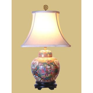 Oriental Furniture 23 Rose Medallion Jar Lamp   LMP LPDGC0810C