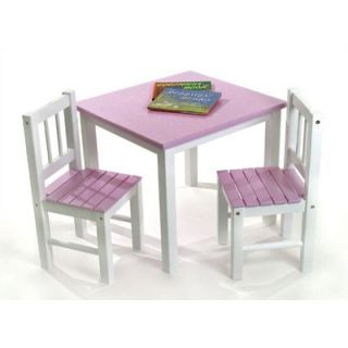 Lipper International Kids 3 Piece Table and Chair Set