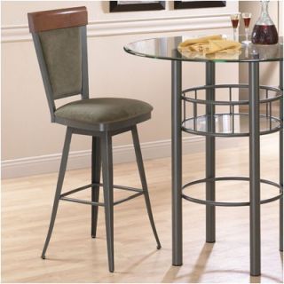  26 Swivel Stool with Upholstered Seat and Backrest   41410 26