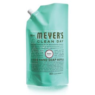 Mrs. Meyers 33 Oz Liquid Hand Soap Refill Pouch with Basil (Set of 2