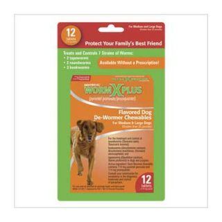 Sentry Pet Products Worm X Plus Chewable for Large Dogs (12 Tablet