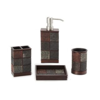Veratex Tiles Bath Set in Brown (4 Pieces)