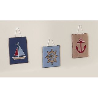 Sweet Jojo Designs Nautical Nights Wall Hangings (Set of 3)   Wall