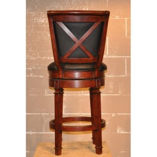 ECI Monticello 30 Swivel Bar Stool in Burnished Cherry   1200 06