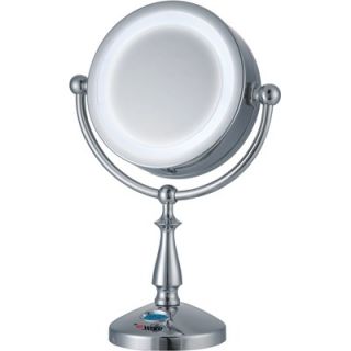 Ware 1x 10x 32 LED Lighted Touch Control Makeup Mirror and Clock