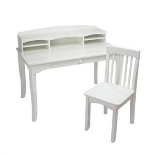 KidKraft Avalon 39.25 W Writing Desk with Hutch and Chair   26705