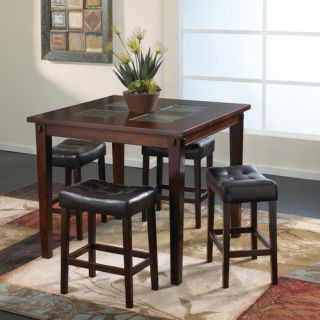  Piece Drop Leaf Dining Set in Black and Tobacco   48 T200 / 38 C50