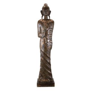 Urban Trends 39.5 Gold Resin Buddha Statue in Aging Finish