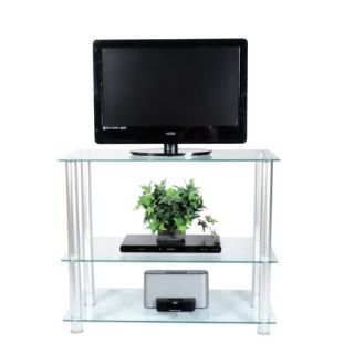 Extra Tall Glass and Aluminum 42 TV Stand