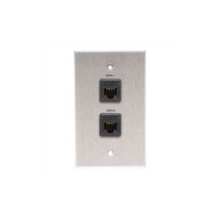 Comprehensive Wallplate with 2 RJ 45 Connectors   WP 1640 E x AC