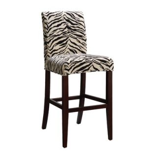 Powell Classic Seating White and Onyx Tiger Striped Slipcover For