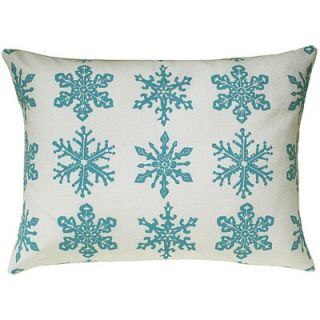 Artgoodies Snowflake All Over Pattern Block Print Accent Pillow