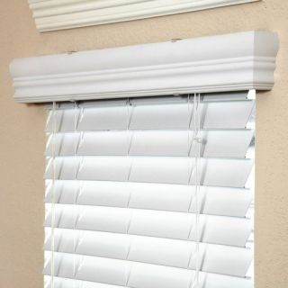 Faux Wood Blind in White   54 L