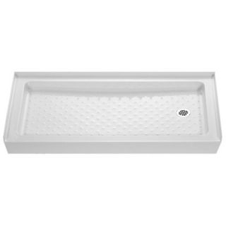 Kohler Groove 60 x 42 Acrylic Shower Base with Back Drain in White