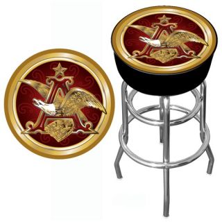 Budweiser A and Eagle Padded Bar Stool