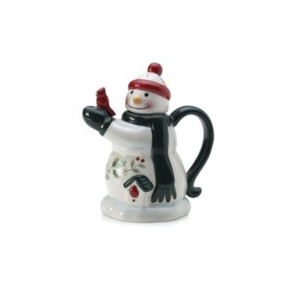 Pfaltzgraff Winterberry Mini Snowman Teapot