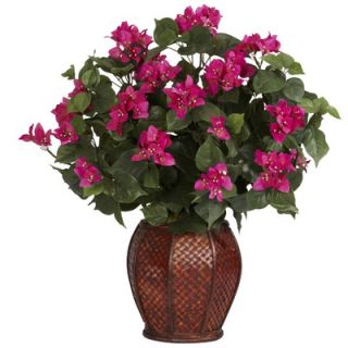 Nearly Natural Bougainvillea with Vase Silk Plant