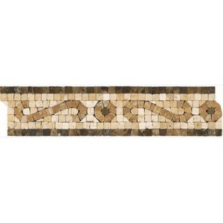 Shaw Floors Mosaic Scroll Listello Tile Accent in Natural   CS62A