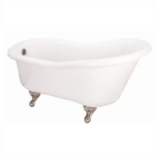 Elizabethan Classics 66 Slipper Acrylic Clawfoot Bath Tub