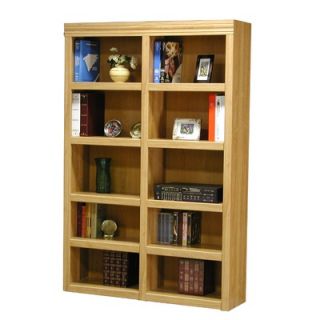 Rush Furniture Charles Harris 72 H Double Bookcase in Honey