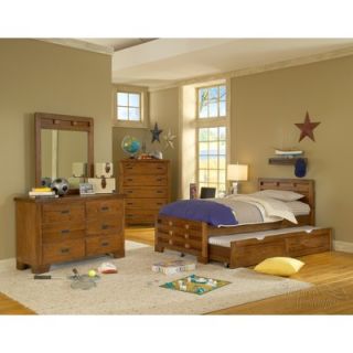 American Woodcrafters Heartland Captains Bed with Trundle   1800 945