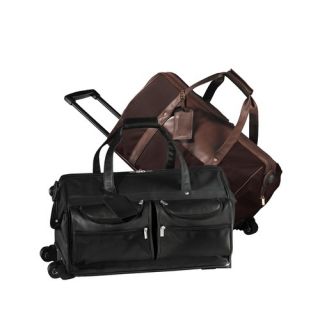 25.75 Leather Metro Cabin 2 Wheeled Travel Duffel