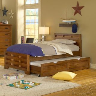 American Woodcrafters Heartland Captains Bed with Trundle   1800 945