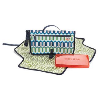 Jonathan Adler Pronto Changing Station in Chevron Blue