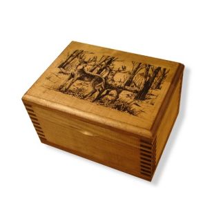  Accessory Box With Wildlife Series Whitetail Deer Print   TC19 85