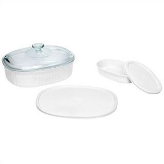 French White 5 Piece Oval Dish Set   1074888