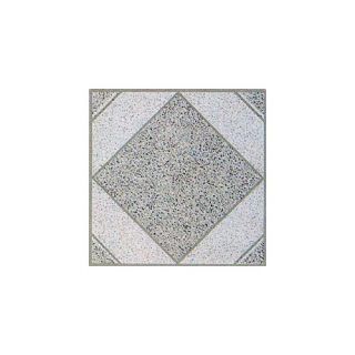 Vinyl White Stone Diamond Floor Tile (Set of 20)
